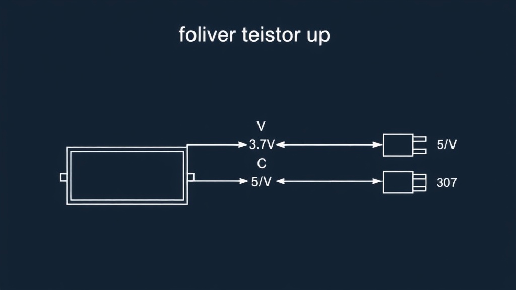보조배터리 내부 셀의 3.7V 전압이 USB 출력 5V로 승압되는 과정을 나타내는 도식화된 이미지